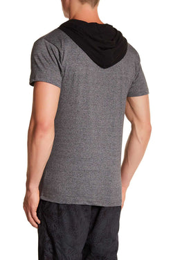 Pop Icon Grey Colby Short Sleeve Hoodie T-Shirt thumbnail 2