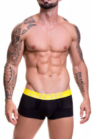 Jor Black/Yellow Athletic Boxer-Trunk