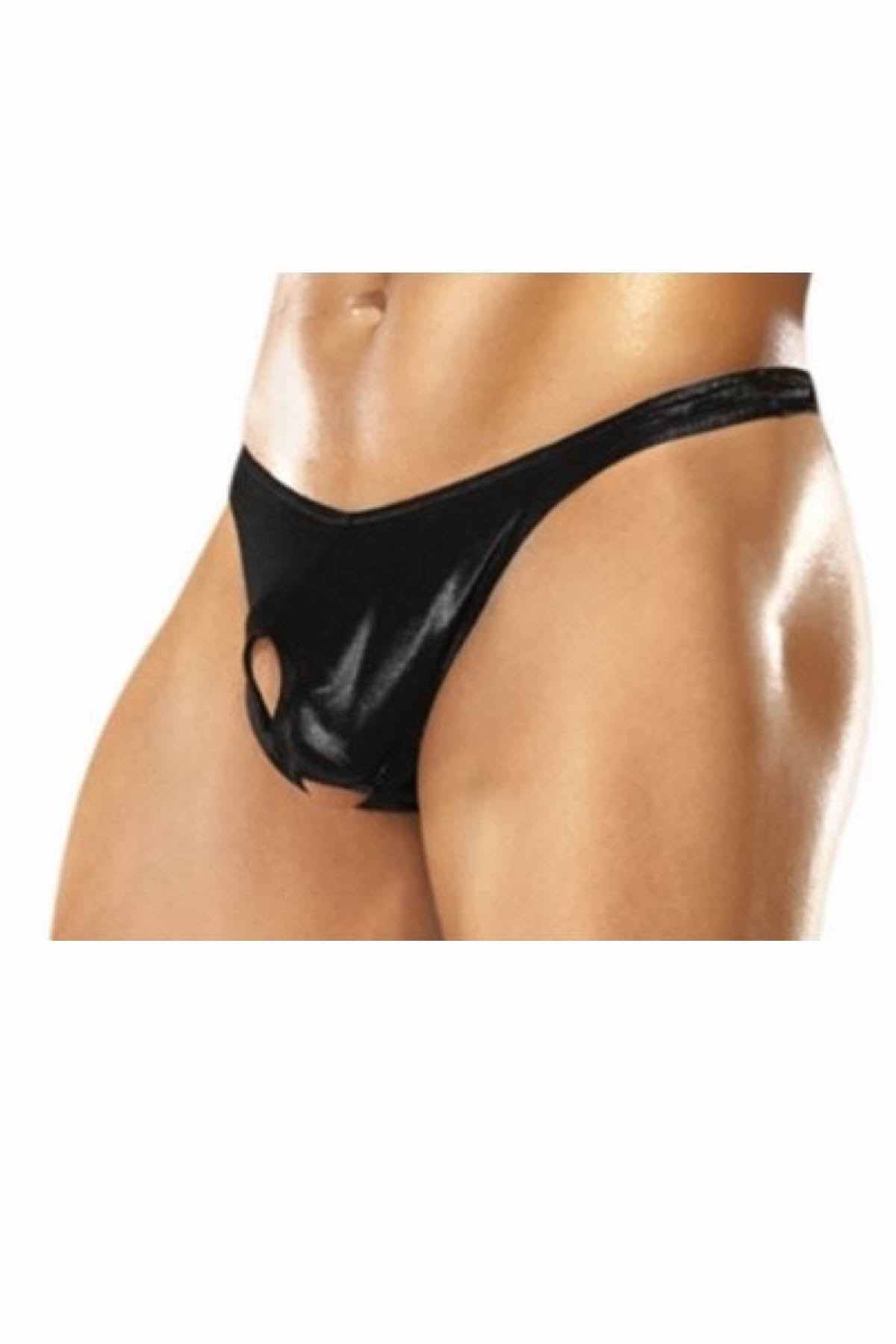 Male Power Black Nylon/Lycra Prolong Thong