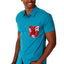 00 Nothing Blue Skull Red Button-Up