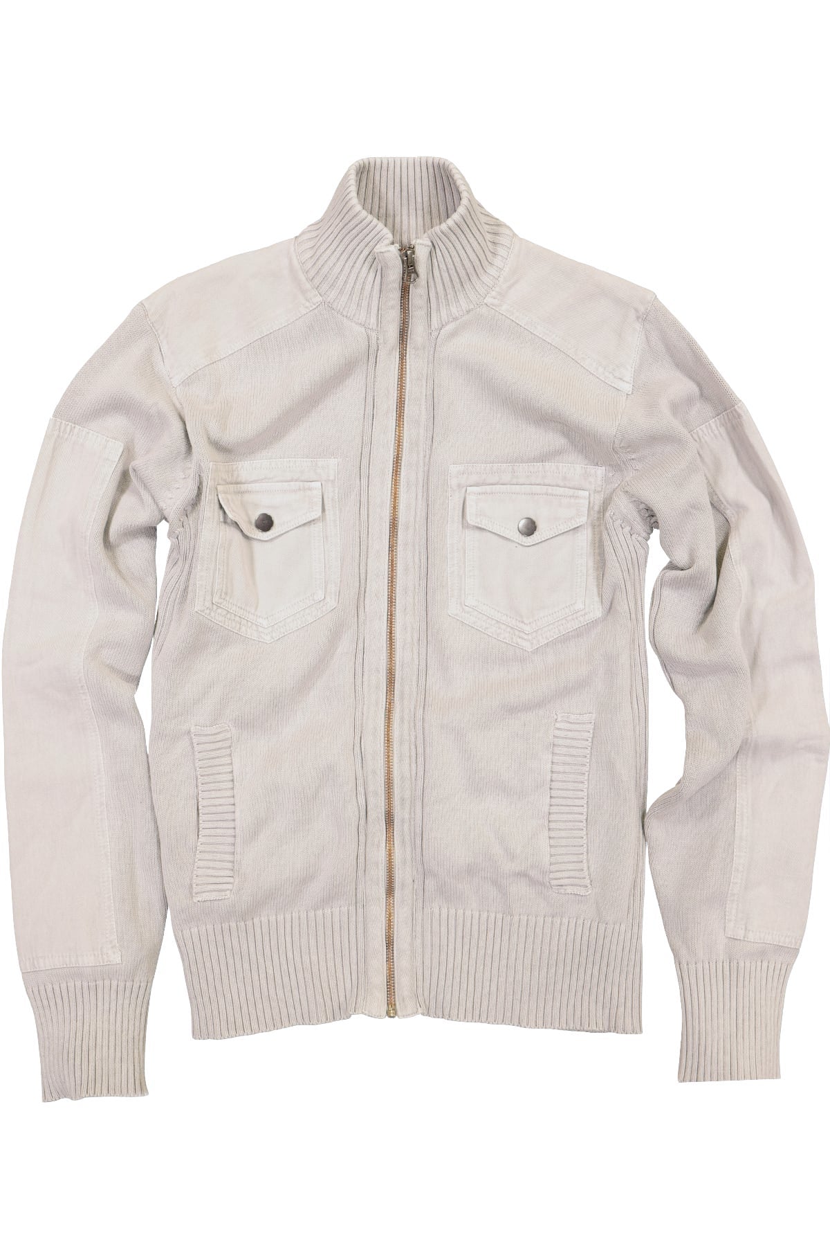 P.O.V. Grey-Putty Urban Zipper Sweater