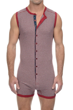 2(X)IST Cranberry & Grey Cropped Bike Suit thumbnail 1
