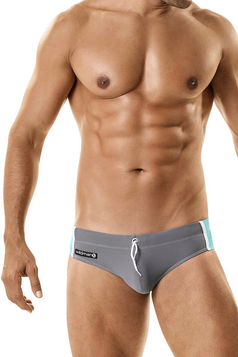 WildmanT Grey & Blue Mazu Swim Bikini