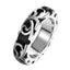 Gomaya Black & Silver Stainless Steel Ring