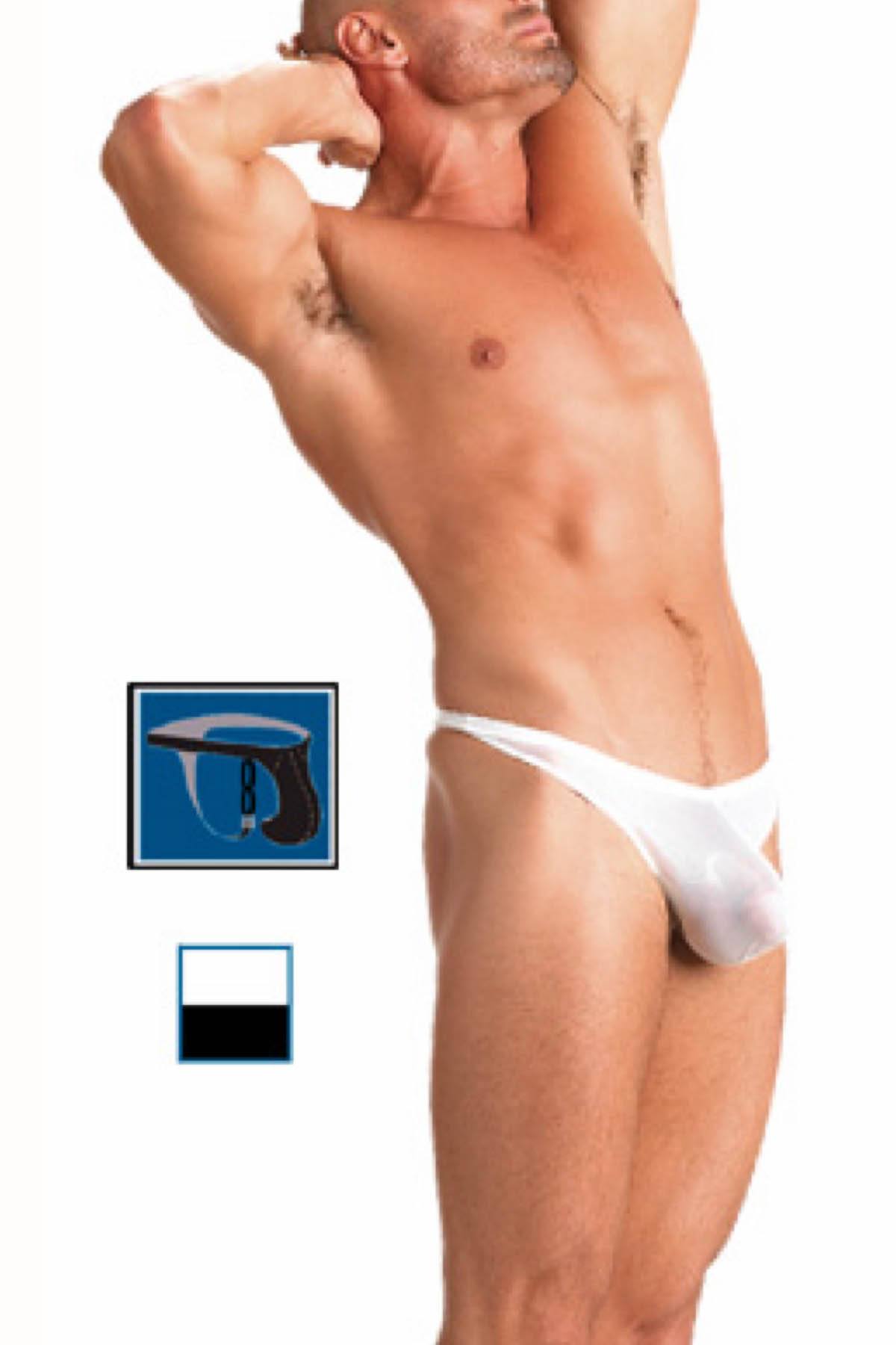 California Muscle White Gimo/Maintainer Thong