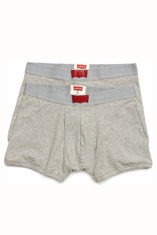 Levi's Heather-Grey 200 Series Cotton-Stretch Boxer Brief 2-Pack