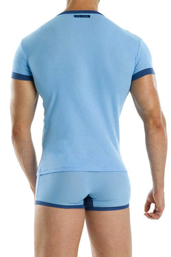 Modus Vivendi Blue Perforated T-Shirt thumbnail 3