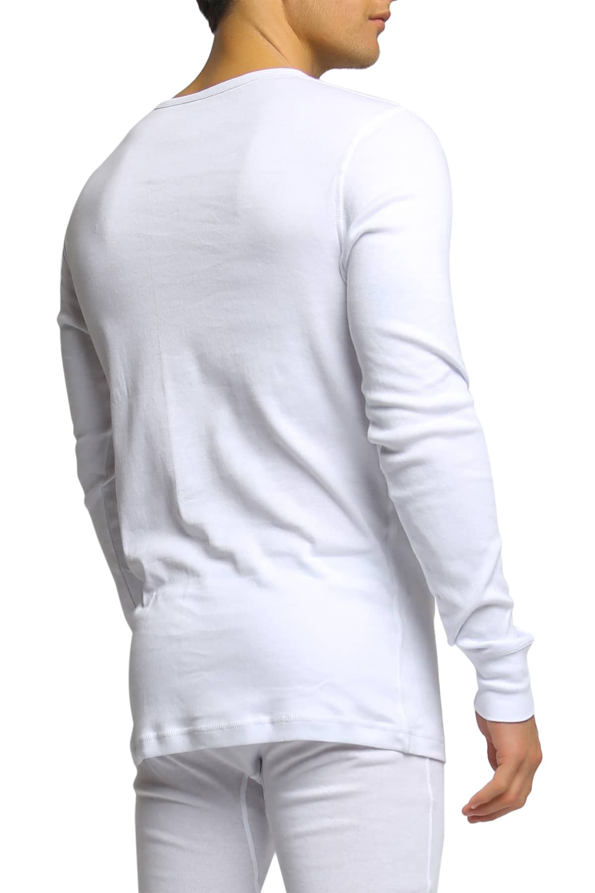 2(X)IST White Essential Long Sleeve Henley