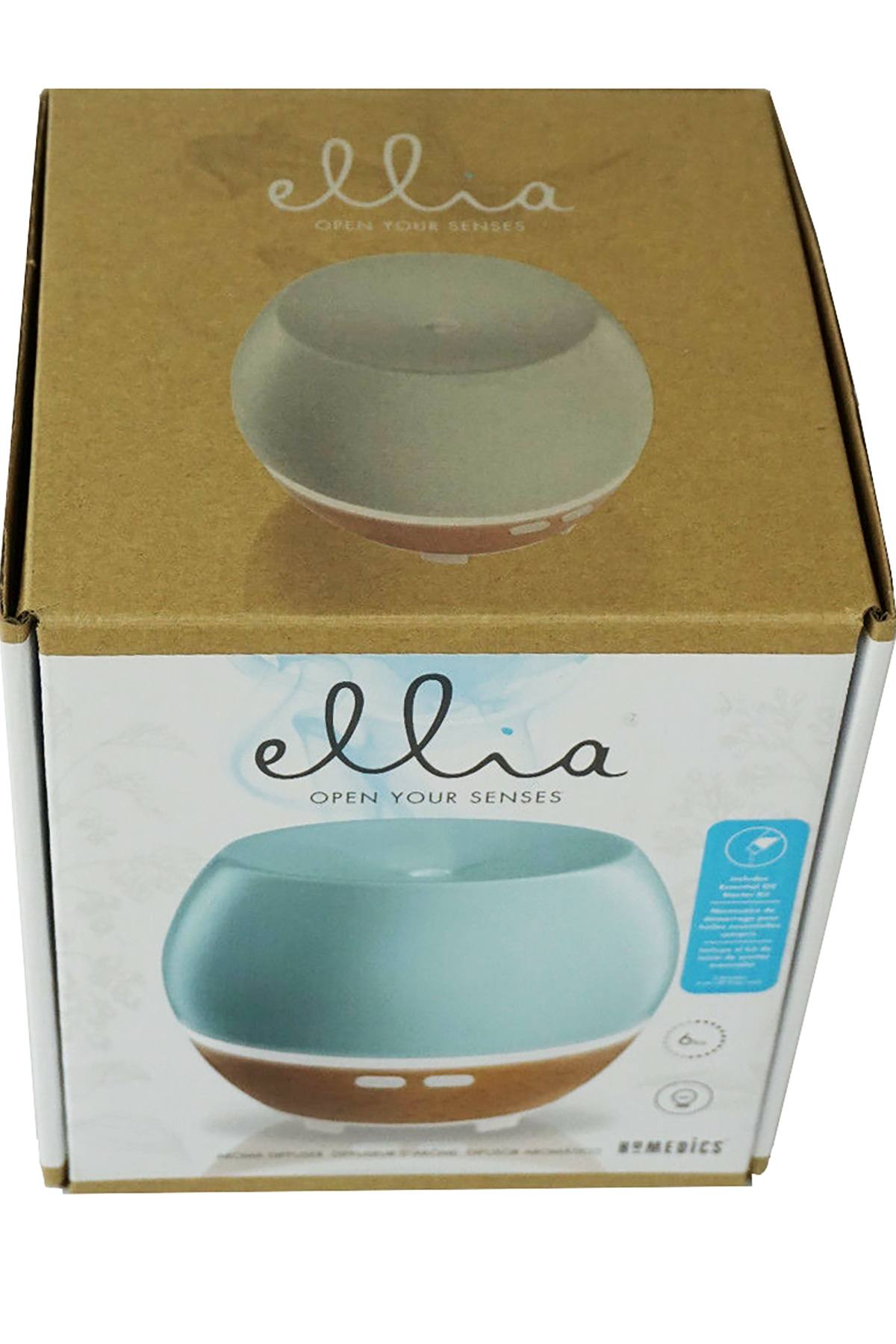 ellia for HoMEDiCS Blue Awaken Ultrasonic Aroma Diffuser Starter Kit