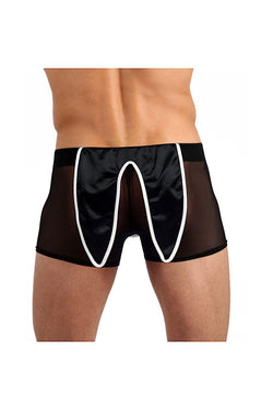 Gregg Homme Black Satin Knit Tuxedo Mesh Boxer thumbnail 4