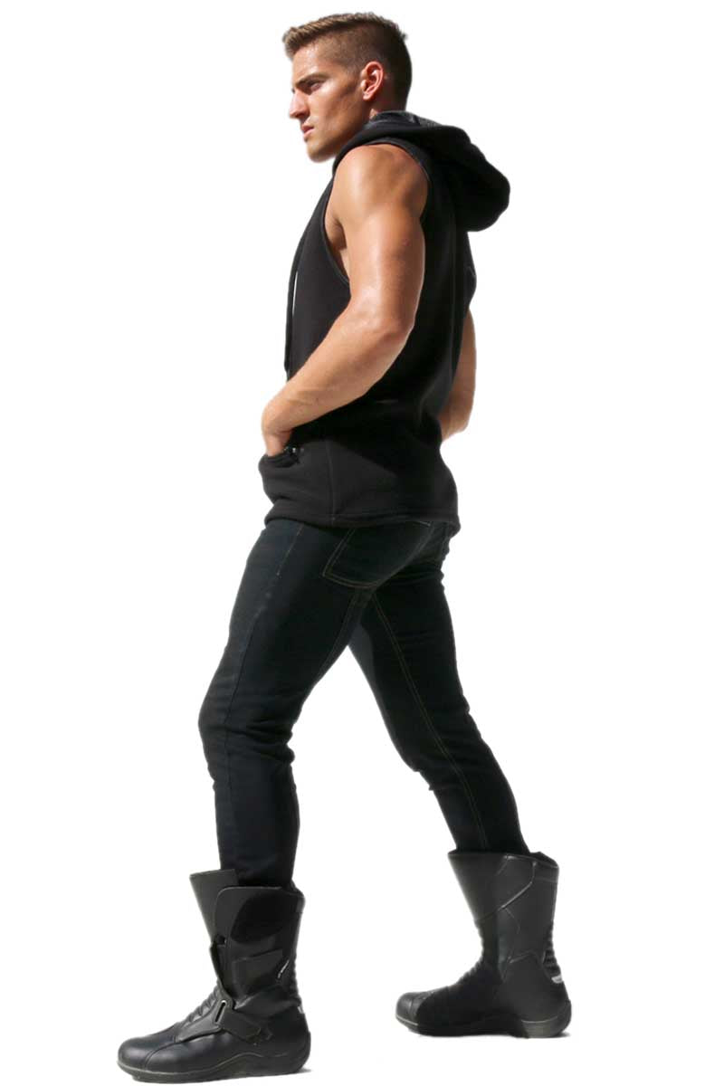 Rufskin Black Newton Sleeveles Hoodie
