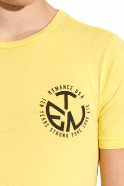 Rxmance Unisex Yellow Circle Ten Crew Tee thumbnail 4