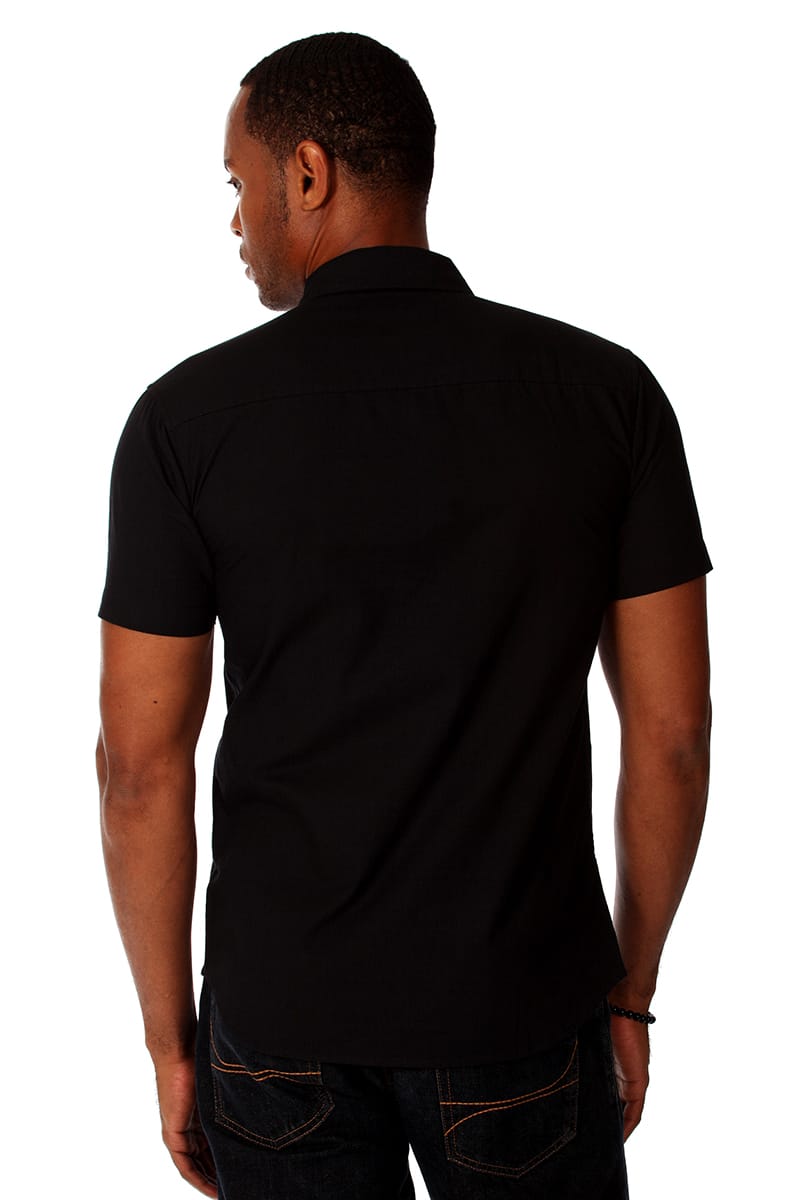 Something Strong Black Tribal Tom Button-Up