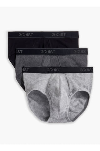 2(X)IST Grey/Black/Charcoal Essential Contour Brief 3-Pack
