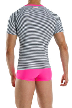 Modus Vivendi Neon-Fuchsia Narrow V-Neck Tee thumbnail 2