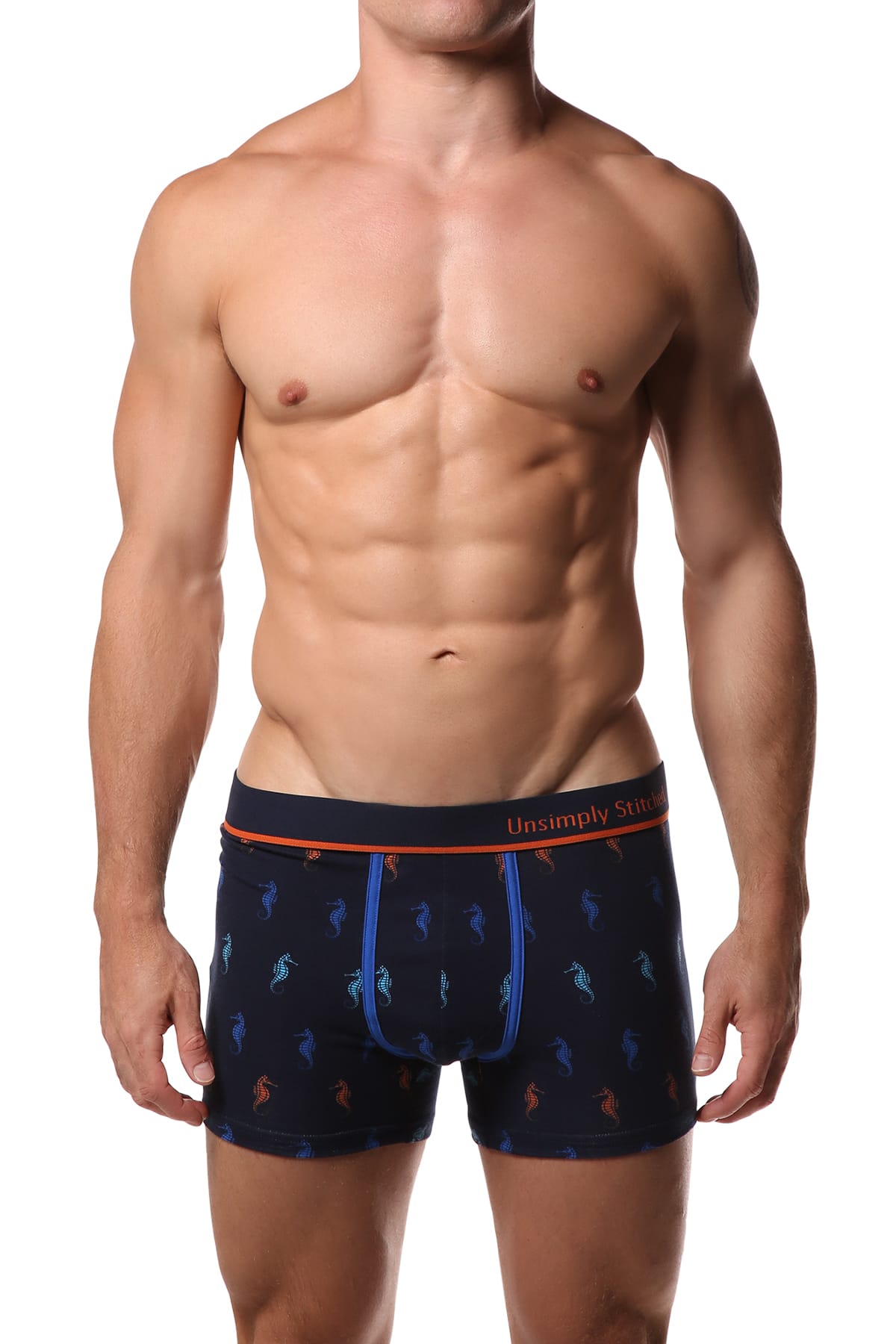 Unsimply Stitched Navy Seahorse Trunk
