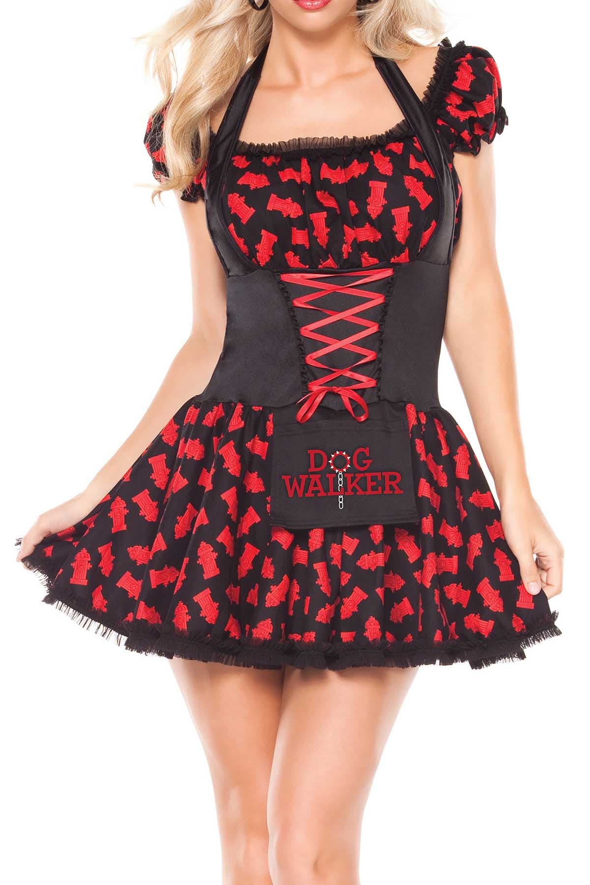 Coquette Black & Red Dog Walker Costume