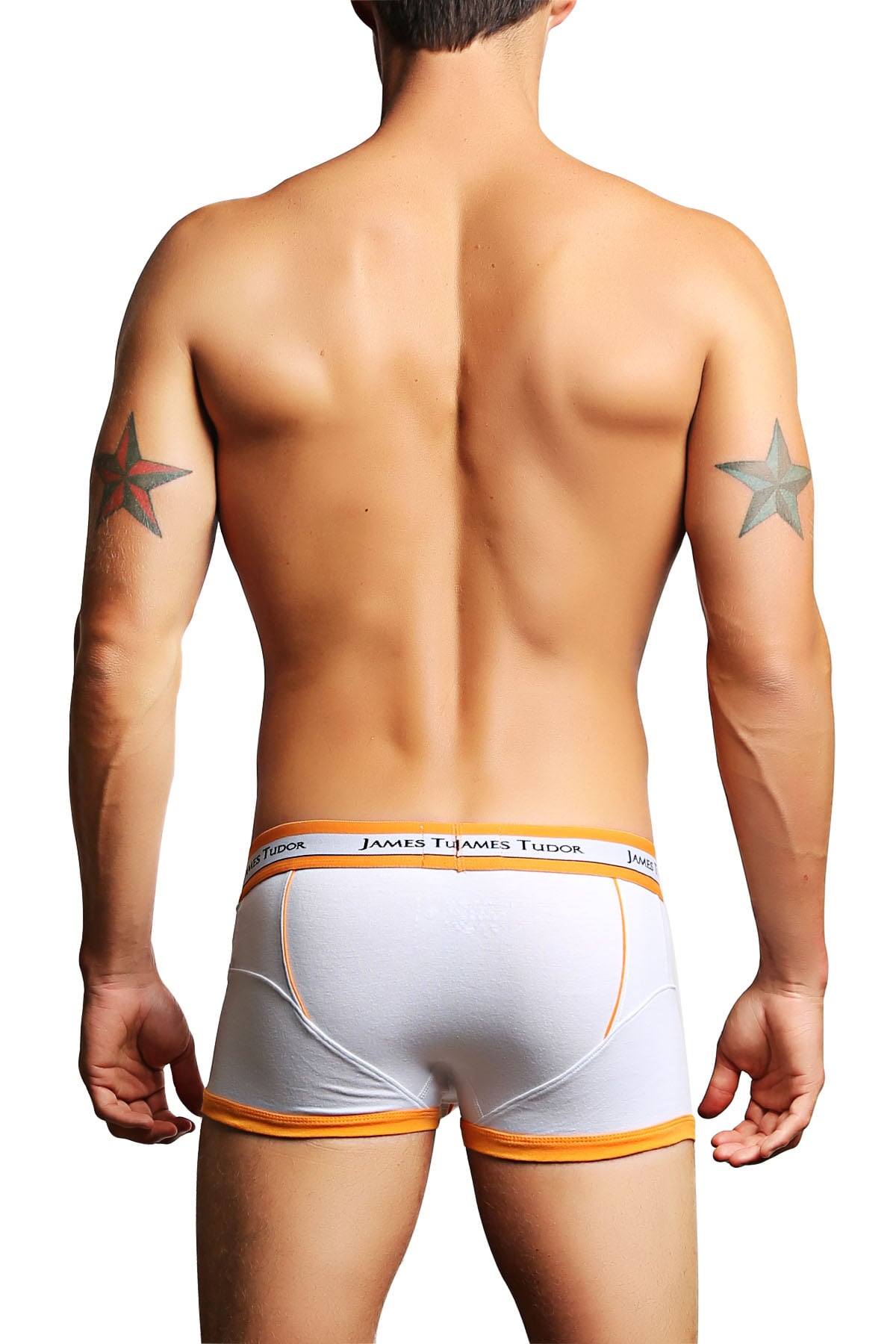 James Tudor White & Orange Retro Boxer