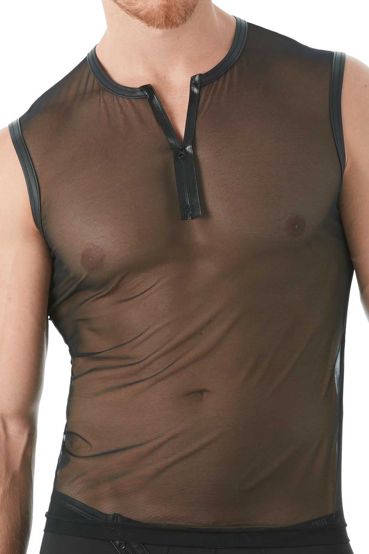 Gregg Homme Black Break-In Muscle Mesh Shirt