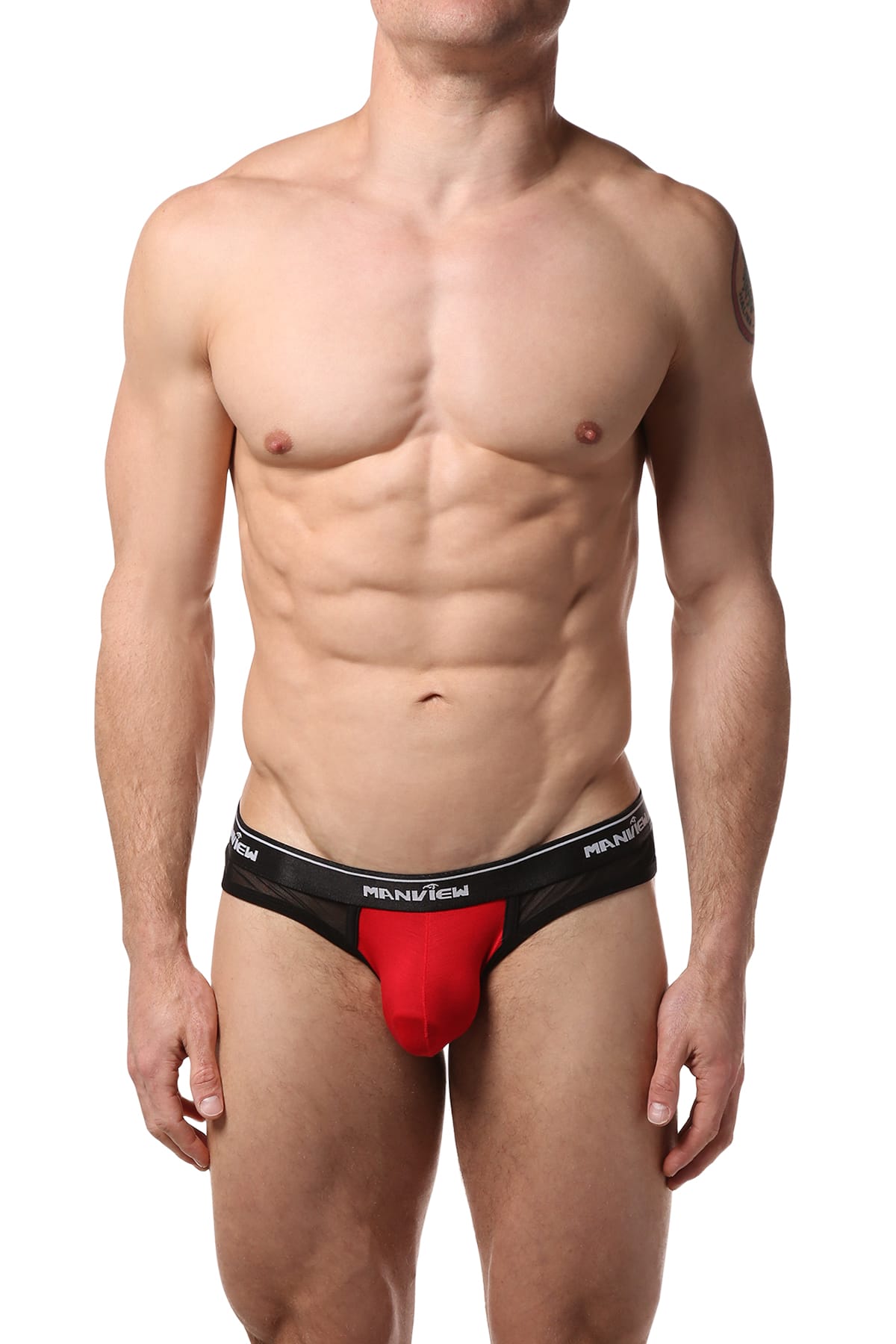 Manview Red Mesh Jock-Brief