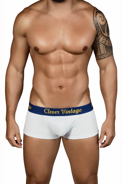 Clever White Old-School Open-Fly Boxer Brief