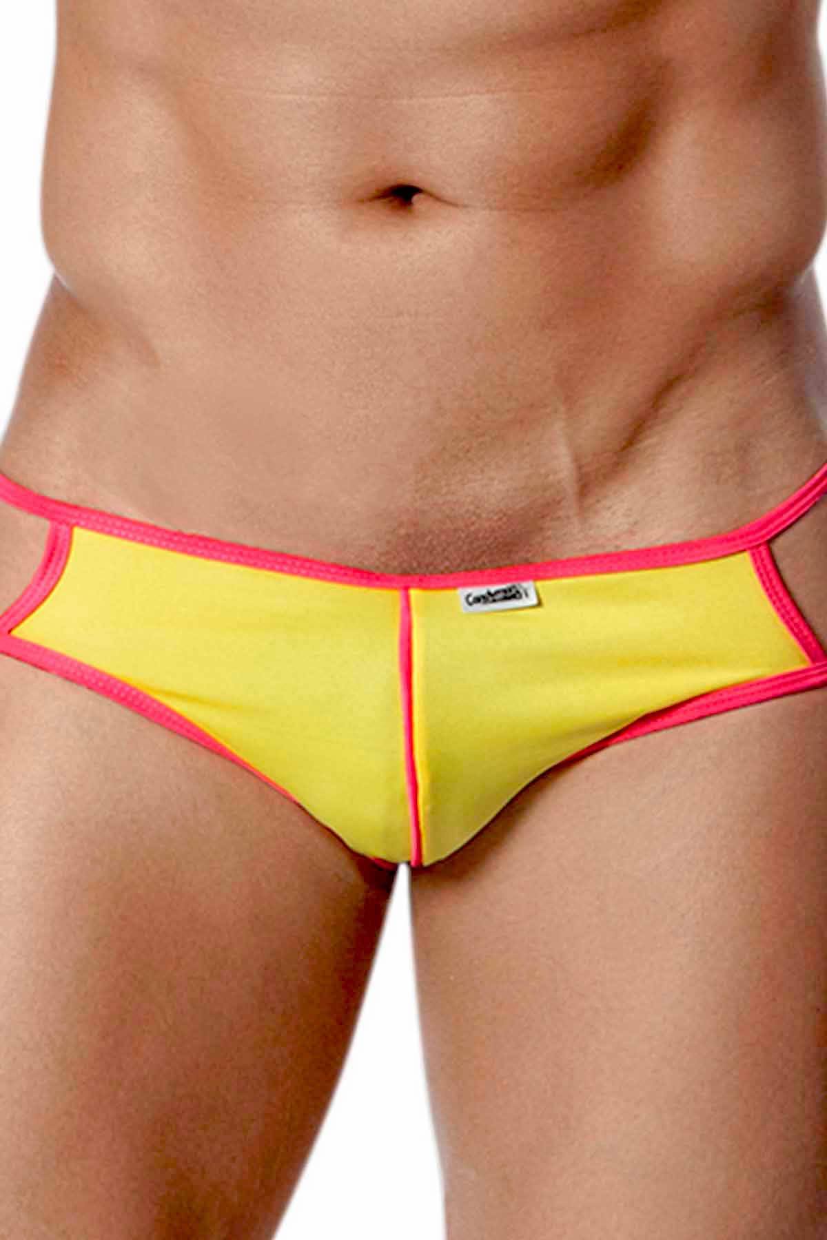 Candyman Yellow/Pink Strappy Brief