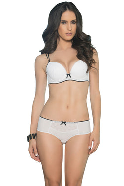 Affinitas White Nelly Embroidered Push-Up Bra thumbnail 4