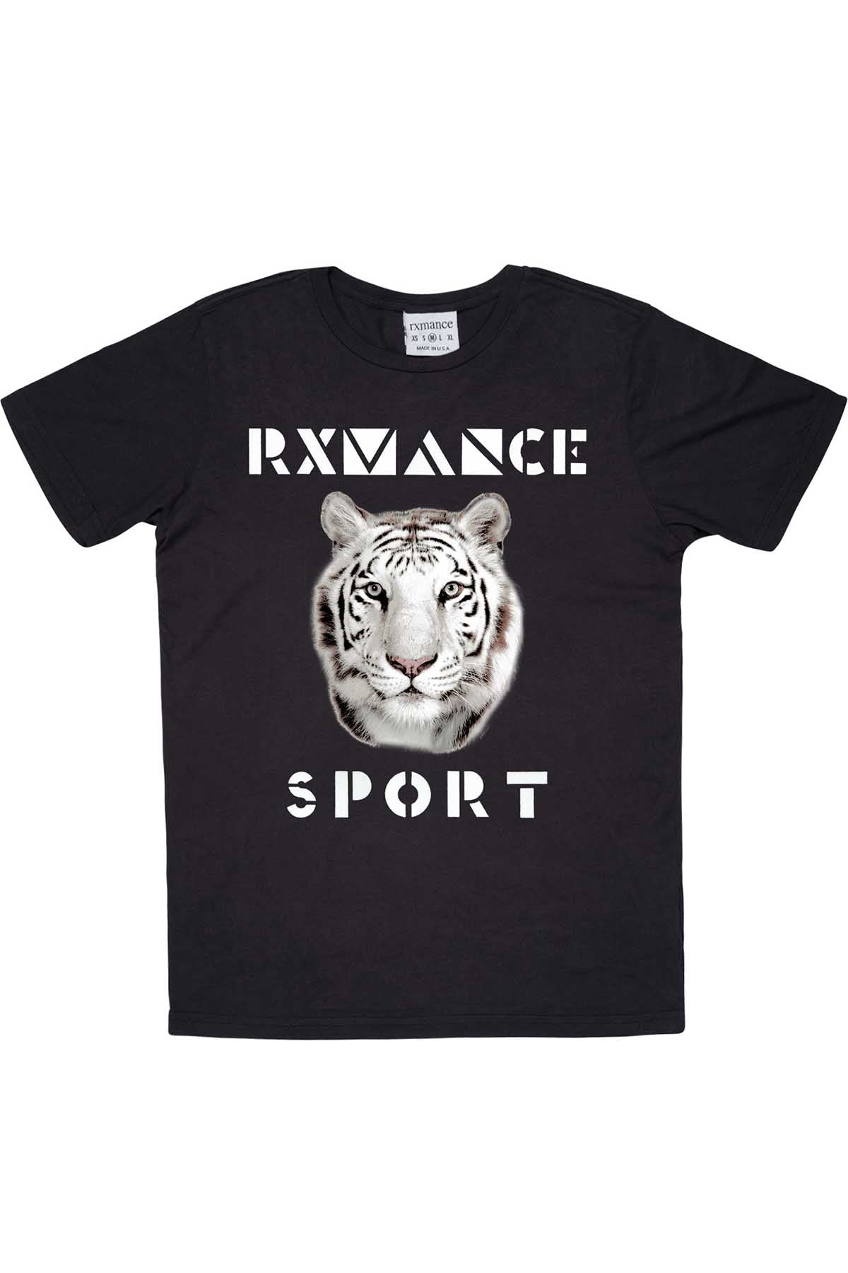 Rxmance Unisex Black Tiger Crew T