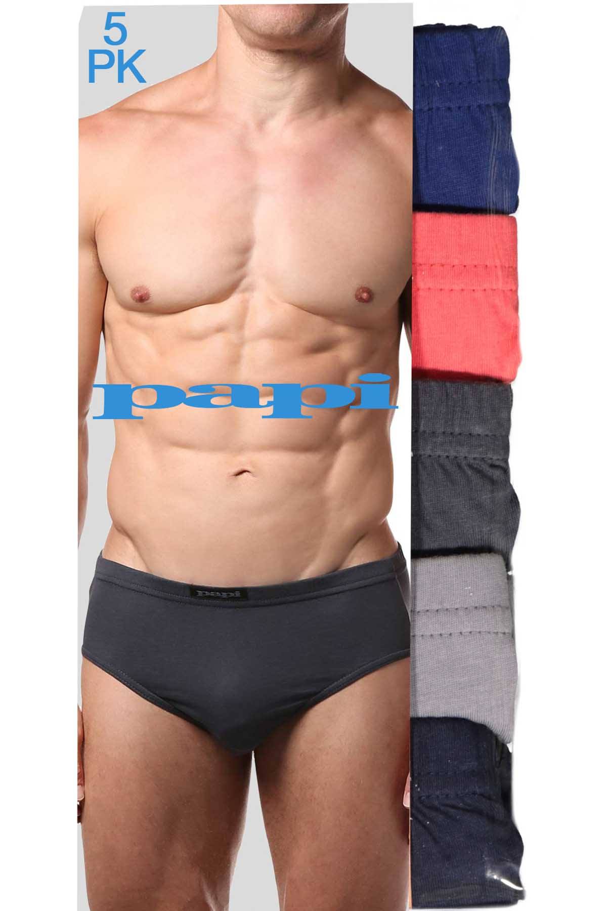 Papi Cayenne/Blue/Navy/Grey/Black Low-Rise Brief 5-Pack
