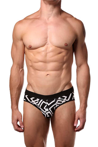 JustinCase Black/White Tetris Brief