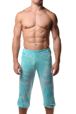 Y.M.L.A. Turquoise Burnout Yoga Pant thumbnail 1