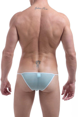 PetitQ Light Blue Sheer Mesh Stripe Kini thumbnail 4