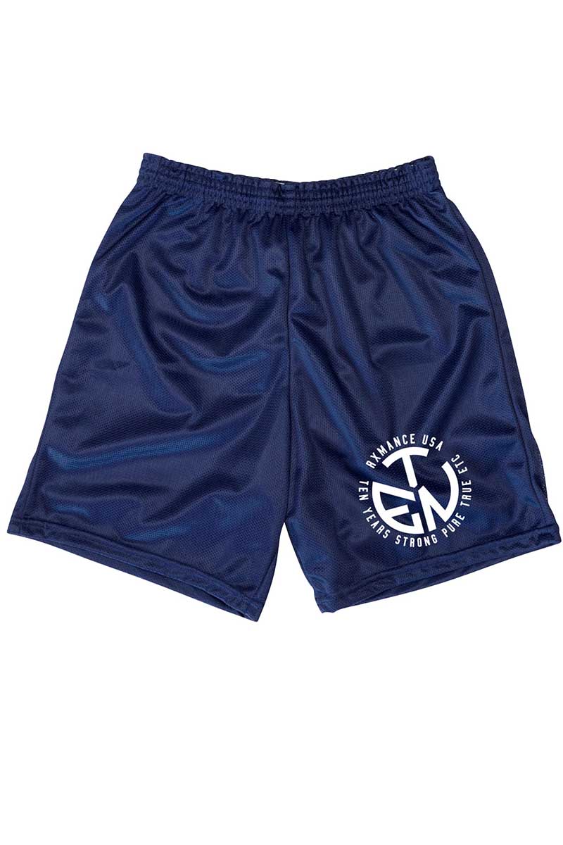 Rxmance Unisex Denim Blue Circe Ten Mesh Short