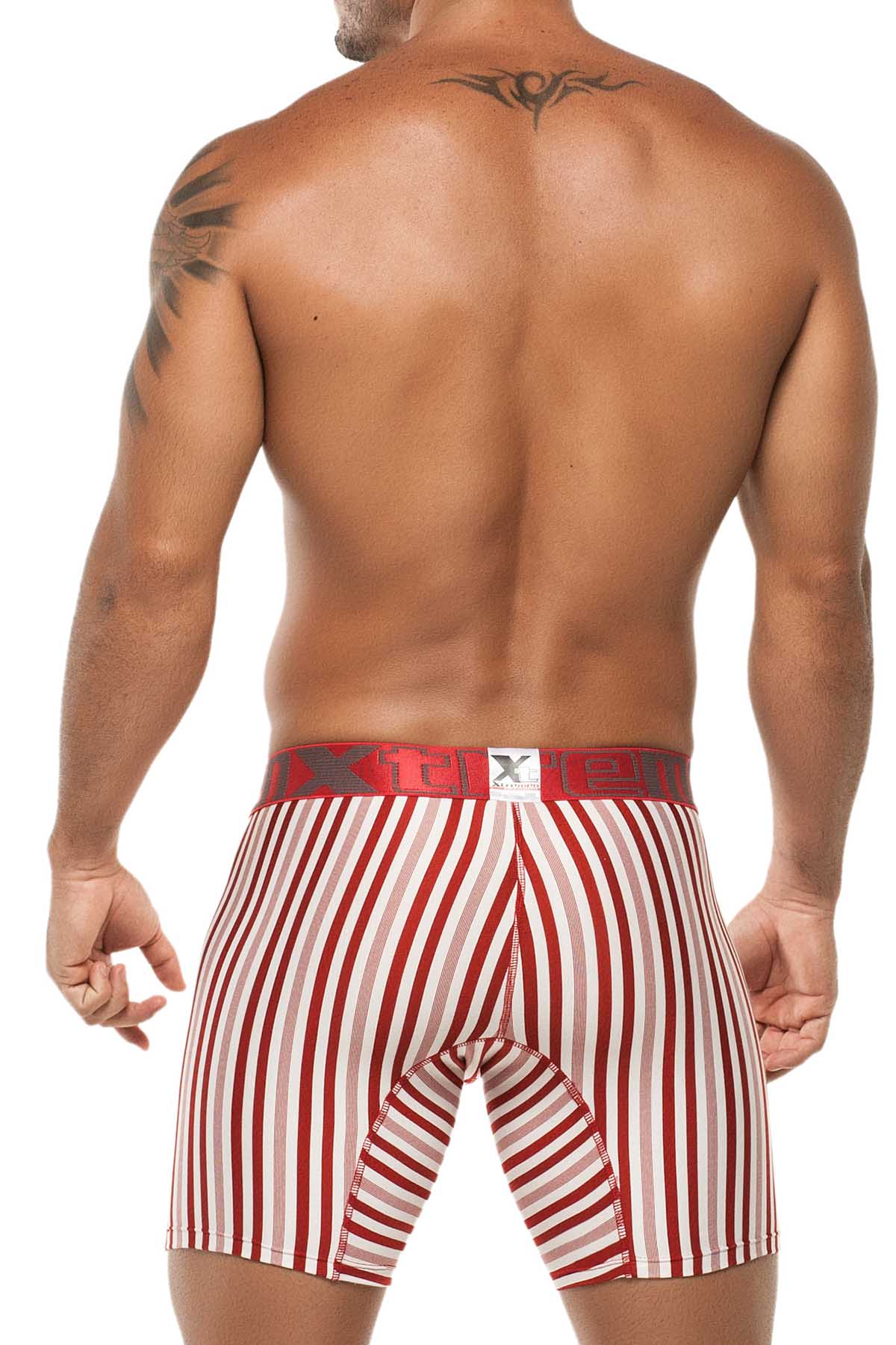 Xtremen Red Classic Stripes Microfiber Boxer Brief