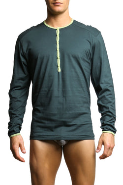 C-IN2 DK Spruce Color Pop Henley thumbnail 1