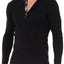2(X)IST Black Tartan Long Sleeve Henley
