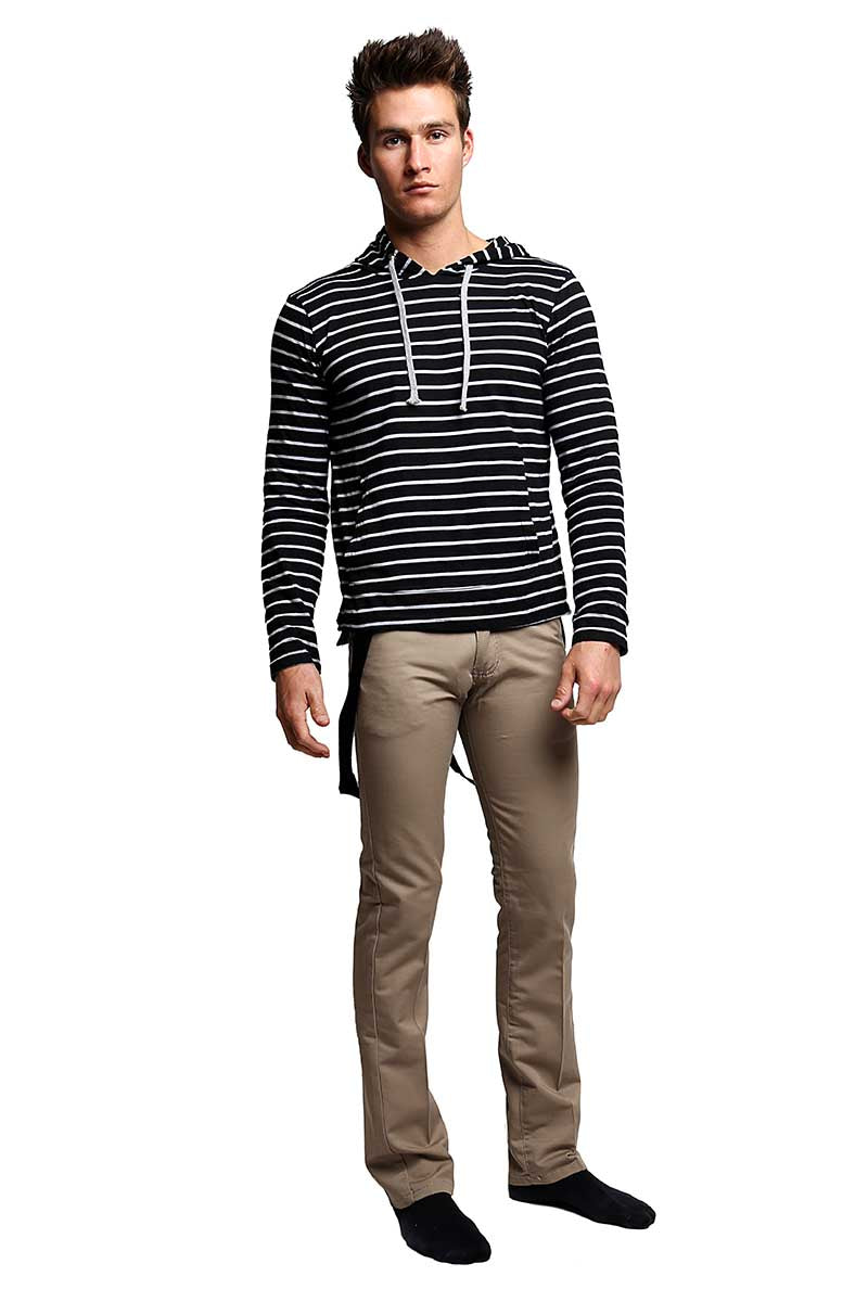 Something Strong Black Something Casual Hooded Shirt