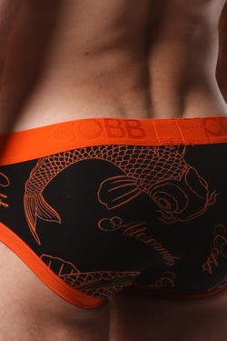 Alexander Cobb Black & Orange Koi Brief thumbnail 4