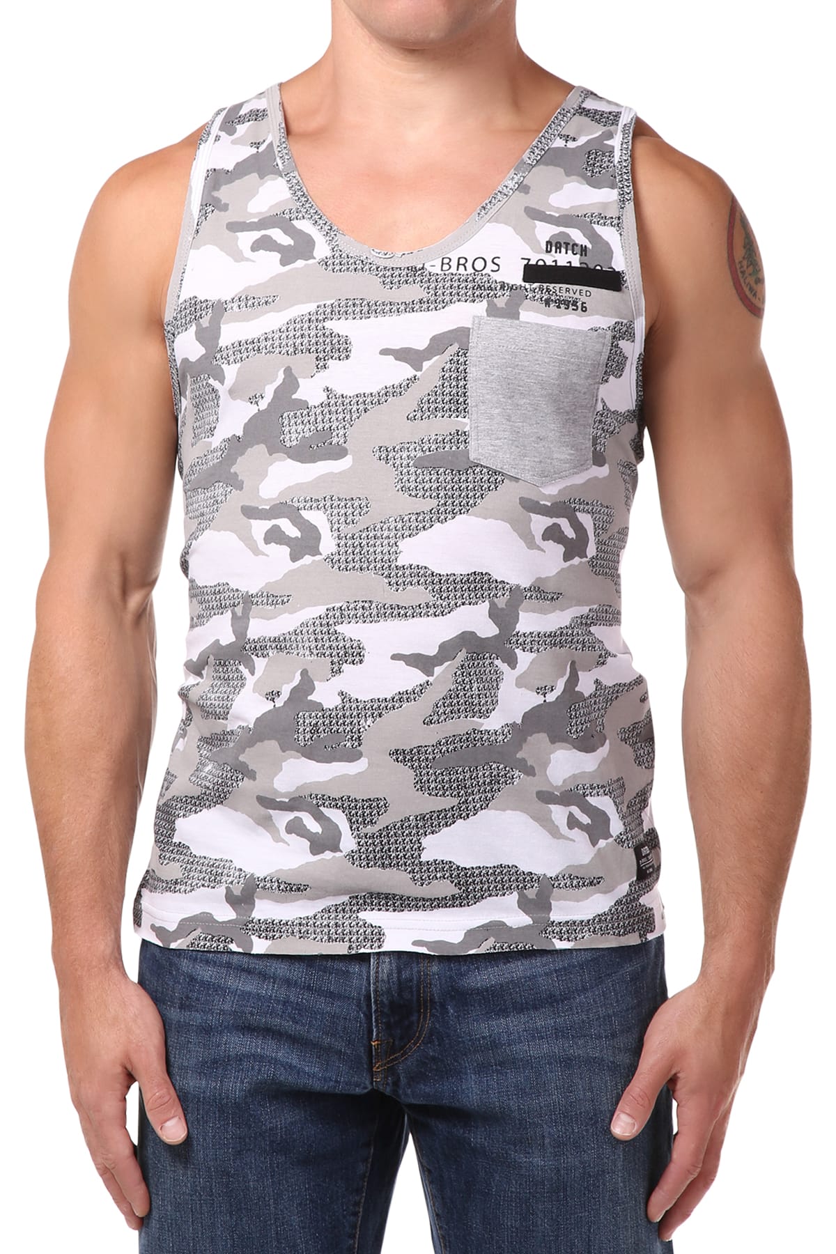 Datch Grey Camo Tank Top