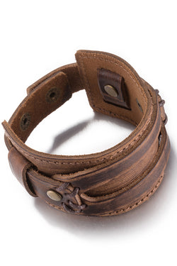 Brown Leather Wristband thumbnail 2
