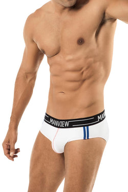 Manview White Stretch Cotton Edger Brief thumbnail 2