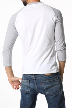 CheapUndies Light Grey Raglan Shirt thumbnail 3