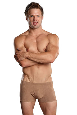 Male Power Nude Stretch Suede Mini-Trunk thumbnail 1