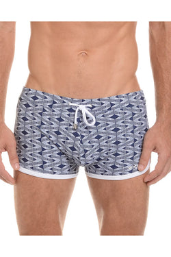 2(X)IST Estate Blue Geo Jogger Swim Trunk thumbnail 1