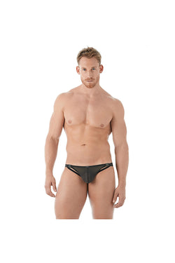 Gregg Homme Black Mesh Suspender C-Ring Brief thumbnail 3