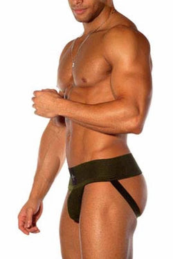 Skivvies Olive Classic 3-inch Jockstrap thumbnail 3