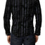 VintageRed Black Flourish Stripe Shirt