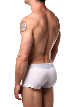 Emporio Armani White Stretch Cotton Hip Brief thumbnail 2