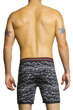 Balanced Tech Grey Zig Zag Performance Boxer Brief thumbnail 3