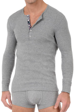 2(X)IST Grey Tartan Long Sleeve Henley thumbnail 1